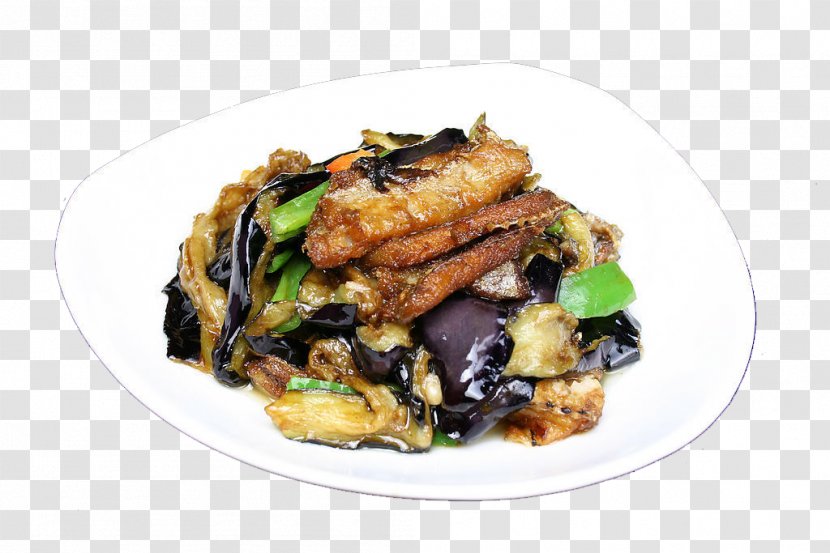 Chinese Cuisine Vegetarian Beef Chow Fun Eggplant Braising - Eating - Octopus Transparent PNG
