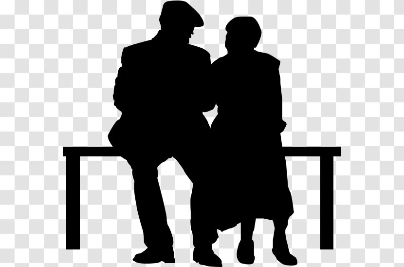 Old Age Silhouette - Wall Decal Transparent PNG