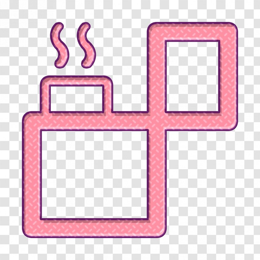 Camping Icon Fire Light - Rectangle Pink Transparent PNG