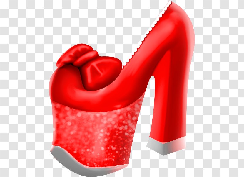 Shoe High-heeled Footwear Handbag Boot - Hat - Big Red High Heels Transparent PNG