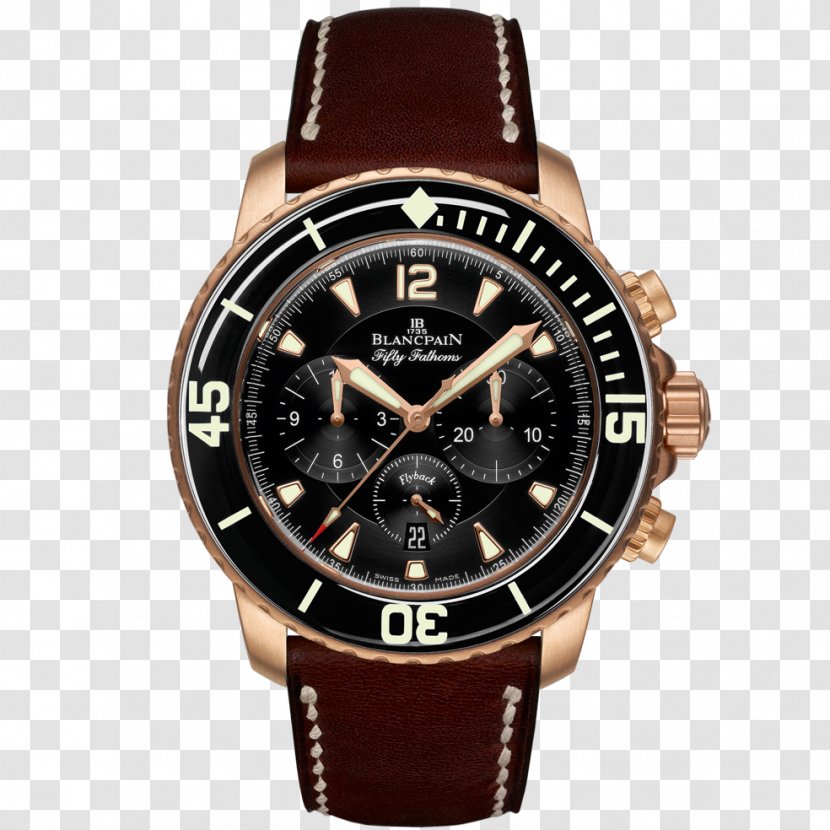Villeret Blancpain Fifty Fathoms Flyback Chronograph - Brown - Watch Transparent PNG