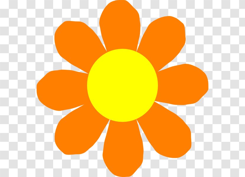 Flower Spring Clip Art - Orange Clipart Transparent PNG