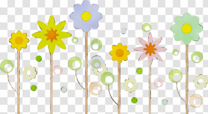 Flowers Background - Watercolor - Cut Daisy Transparent PNG