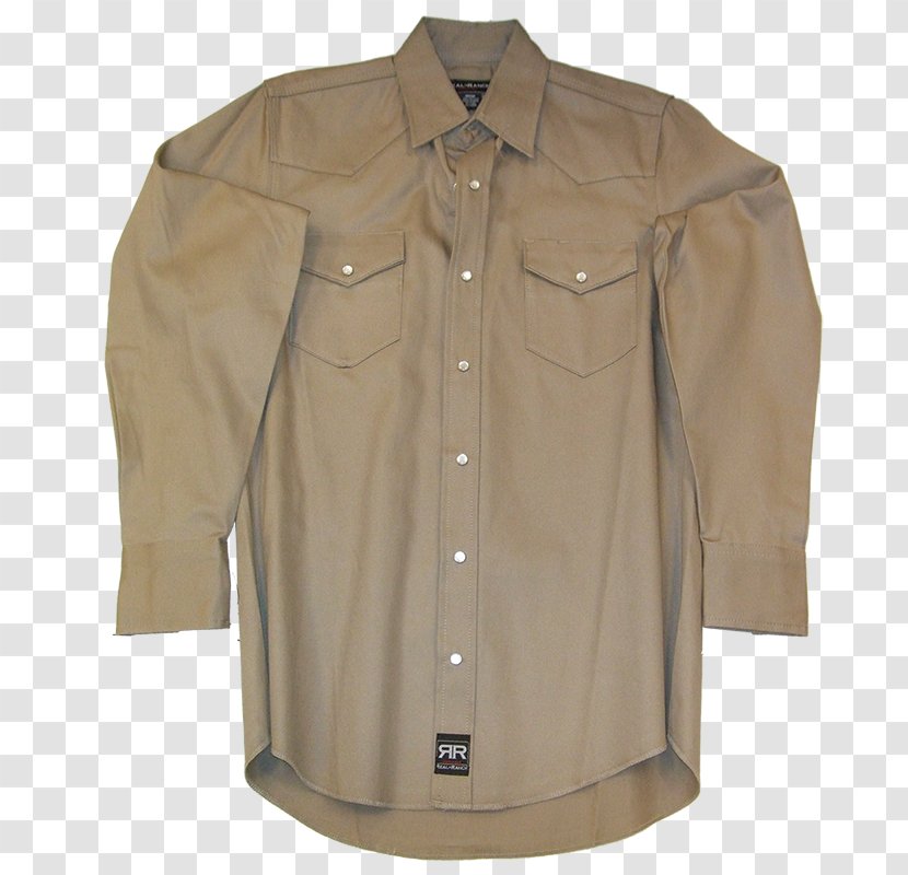 Khaki Sleeve - Button Transparent PNG