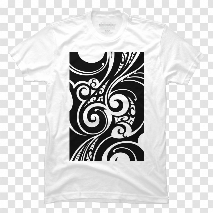 Long-sleeved T-shirt Aloha Shirt - Black - Floral Transparent PNG