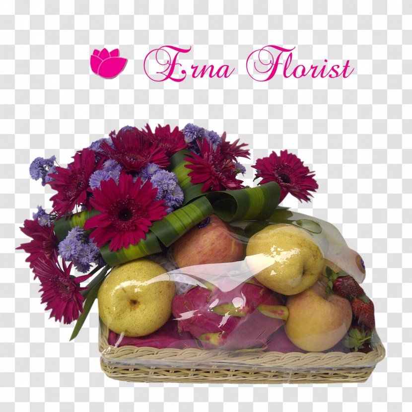Food Gift Baskets Floral Design Cut Flowers Hamper - Flower Transparent PNG