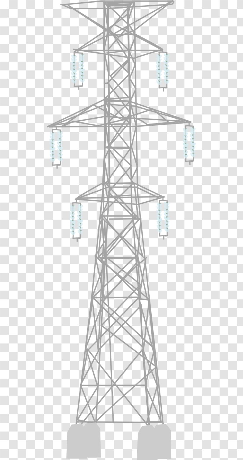 Electricity Transmission Tower Insulator High Voltage Overhead Power Line - Electric Transparent PNG