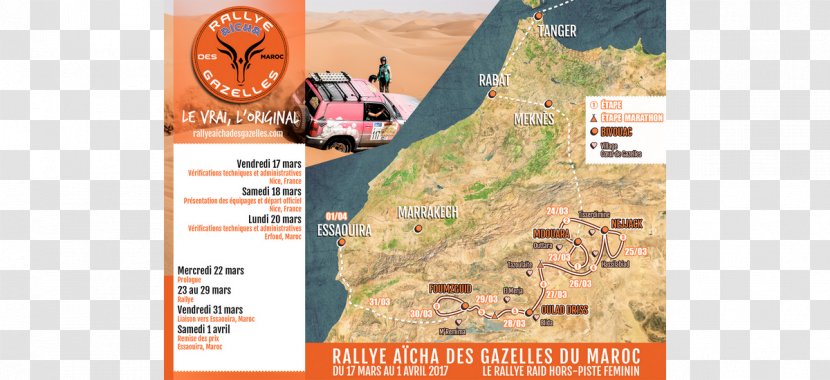 2018 Rallye Aicha Des Gazelles Morocco Rallying Rally Raid 29 March - PANO Transparent PNG