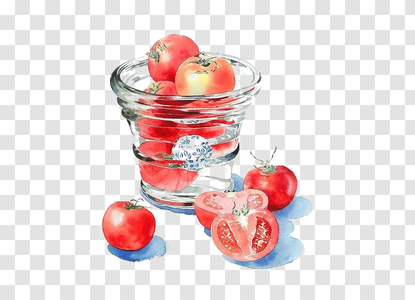 Watercolor Painting Drawing Art Illustration - Tableware - Tomato Transparent PNG