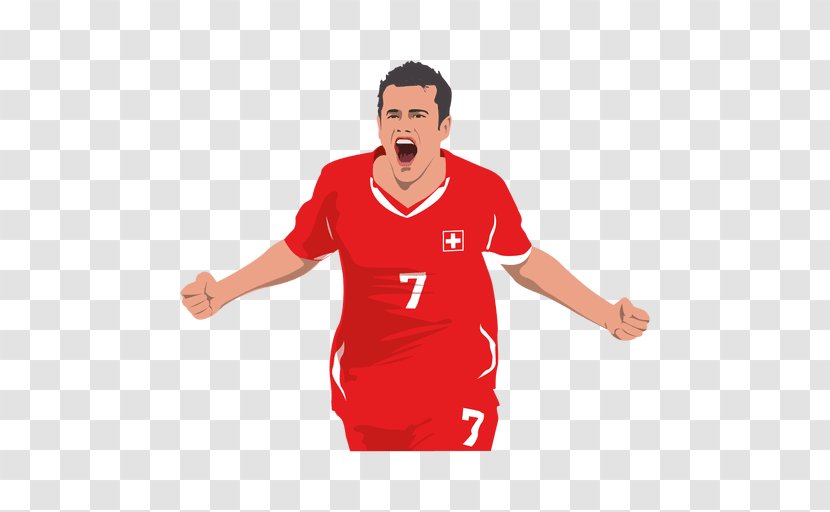 Cartoon Football Player Drawing - Xherdan Shaqiri Transparent PNG