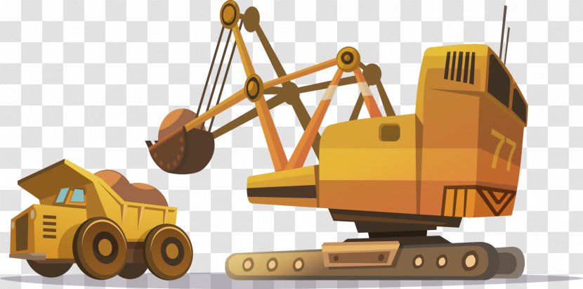 Mining Cartoon Laborer Illustration - Vector Excavator Transparent PNG