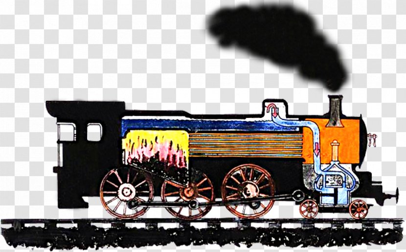 Train Steam Locomotive Engine - Heart Transparent PNG