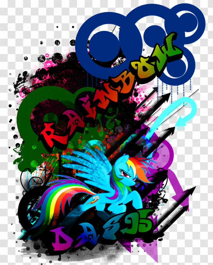 Digital Art Graffiti Rainbow Dash Transparent PNG