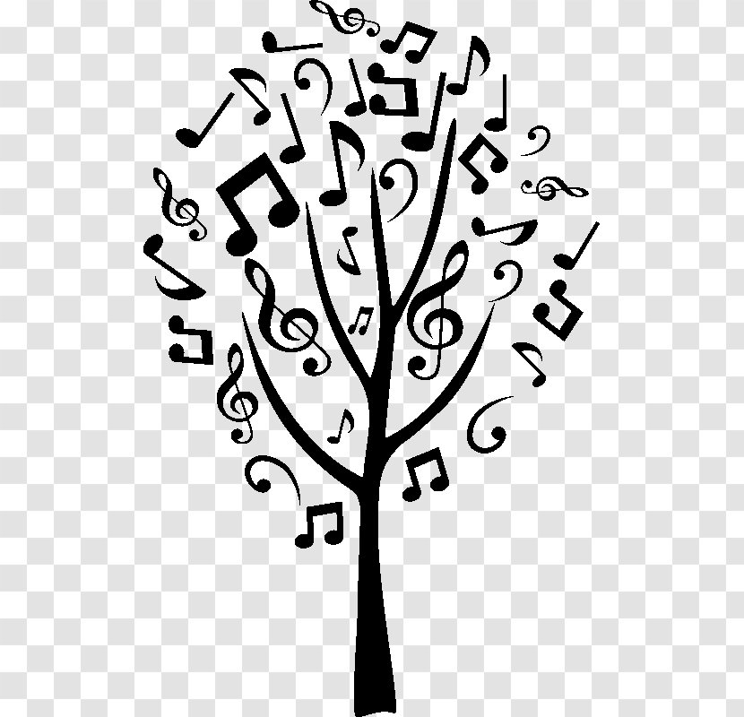 Sticker Text Musical Note Tree - Flower Transparent PNG