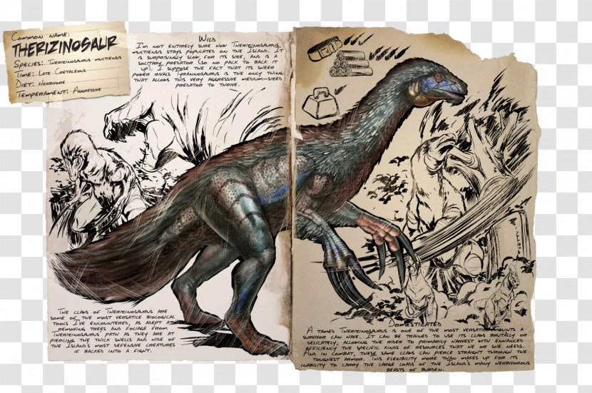 ARK: Survival Evolved Therizinosaurus Pegomastax Dinosaur Troodon - Ark Transparent PNG