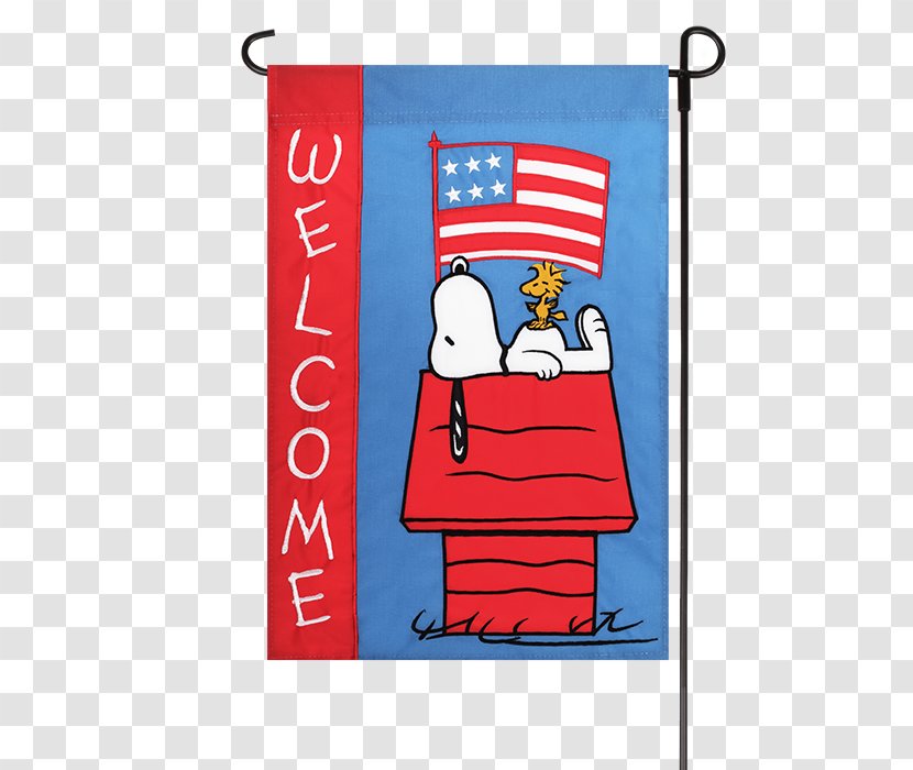 Snoopy Woodstock United States Of America Peanuts Amazon.com - Banner - Snowman Applique Garden Flag Transparent PNG