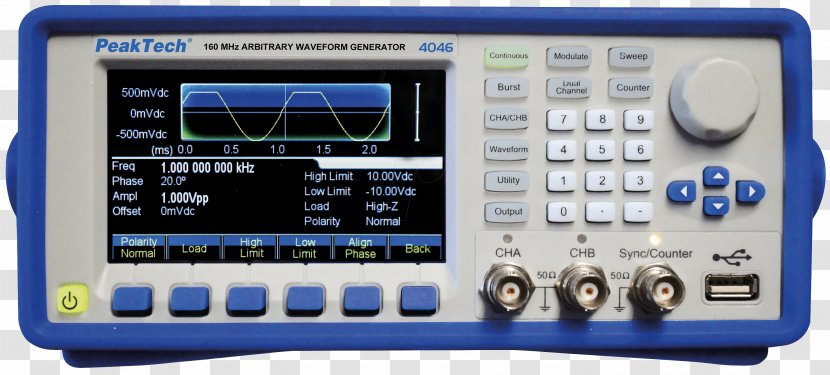 Function Generator Electronics Direct Digital Synthesizer Frequency Counter Hertz - Waveform Transparent PNG