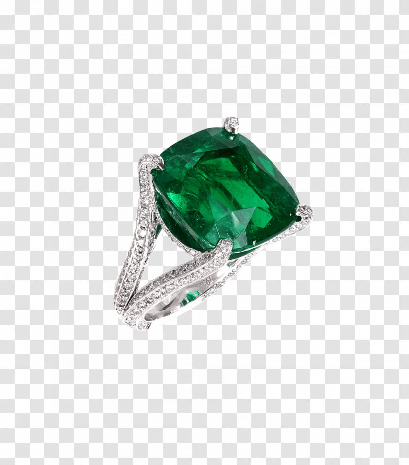 Emerald Silver Diamond - Jewellery Transparent PNG