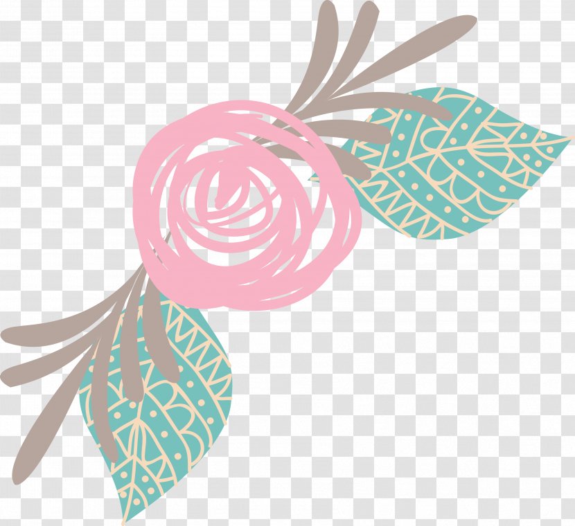 Pink Icon - Line Flowers Transparent PNG
