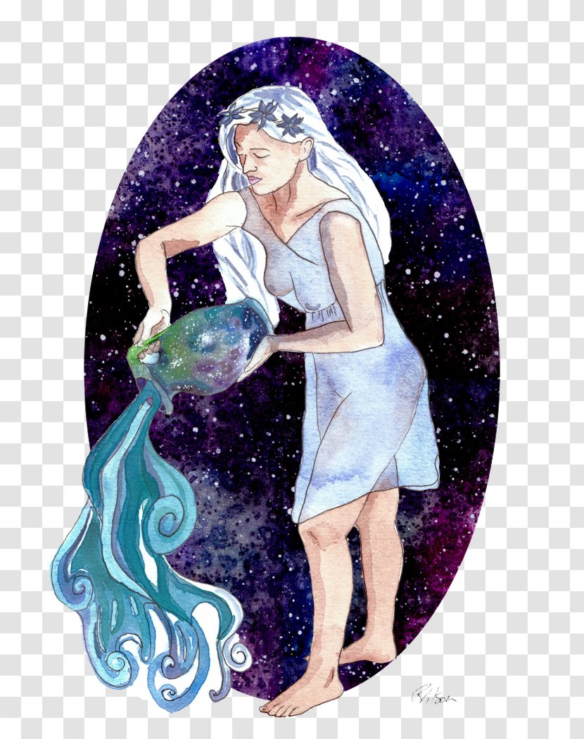Aquarius Zodiac Air Astrological Sign Le Verseau - Fictional Character Transparent PNG