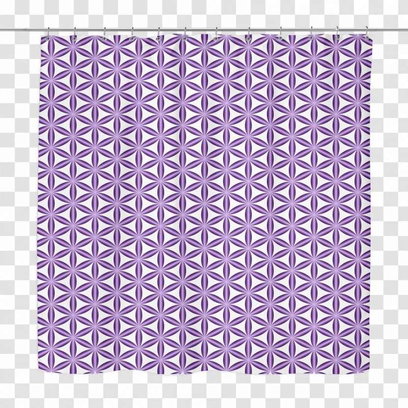 Douchegordijn Line Point Shower Pattern - Violet - Sacred Geometry Transparent PNG