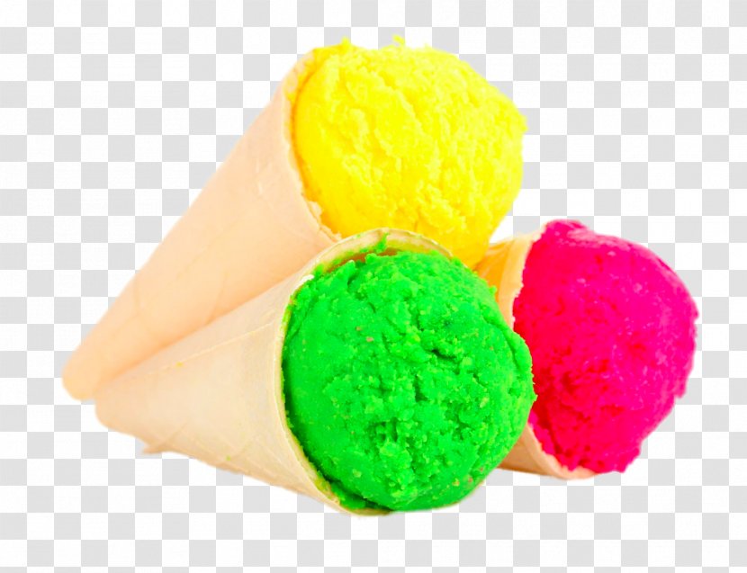 Ice Cream Cone Crisp - Confectionery - Colored Cones Transparent PNG