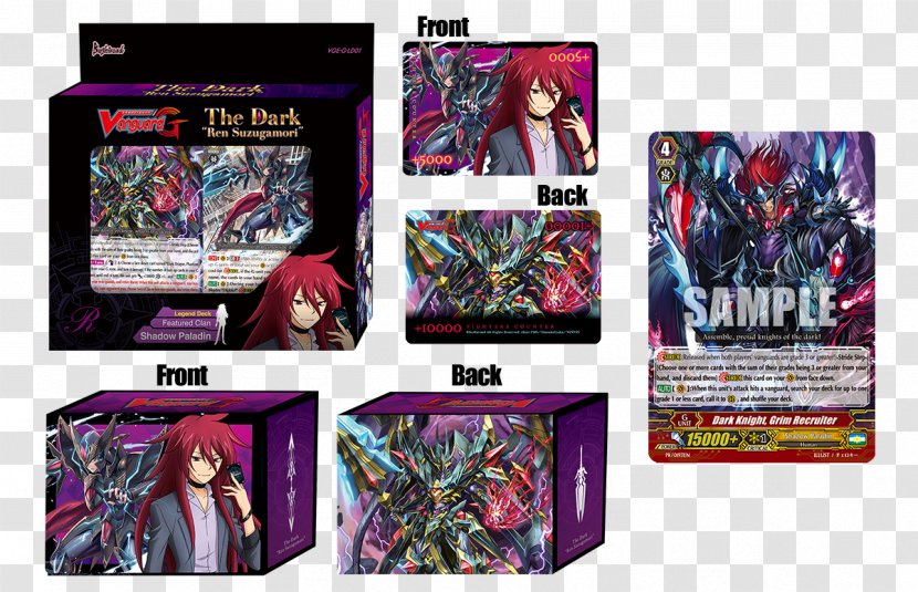 Cardfight!! Vanguard G Playing Card Sleeve Collectible Game - Portable Console Accessory - Standard 52card Deck Transparent PNG