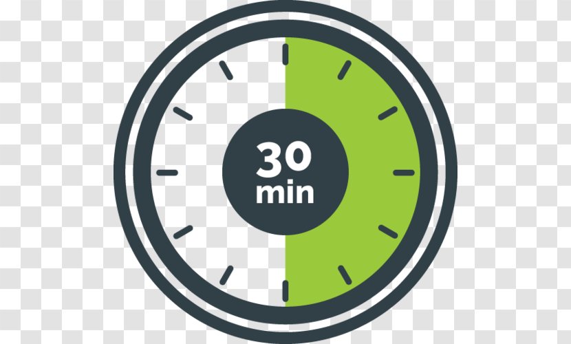 Clock Face Digital - Gauge - 30 Minutes Transparent PNG