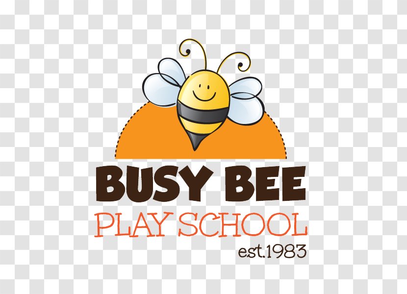 Busy Bee Playschool Orange Splot Art Spot Logo Insect Transparent PNG