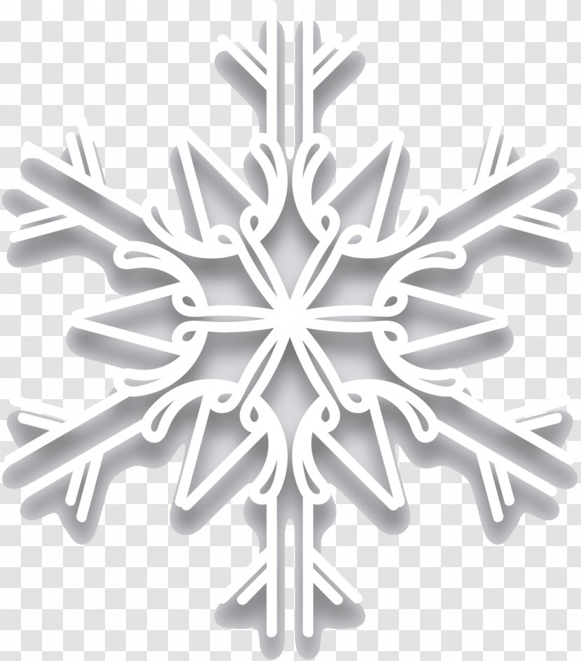 Snowflake Christmas Ornament Black & White - M - Product Design Transparent PNG