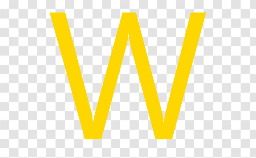 Triangle Logo Brand - Yellow - W Letter Transparent PNG