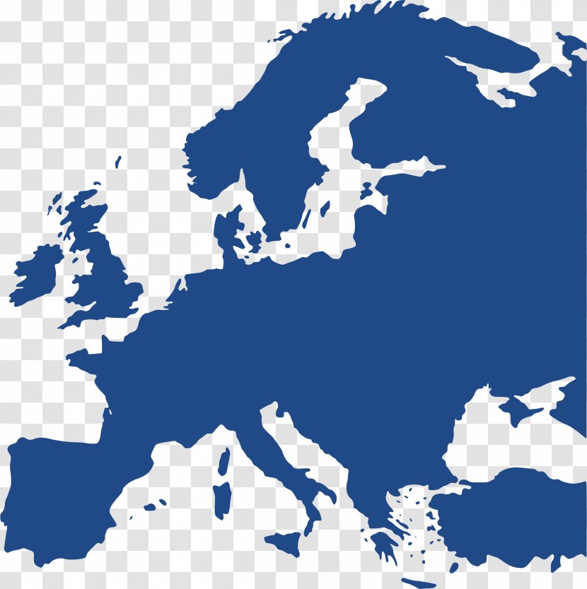 Europe Blank Map Black And White World Transparent PNG