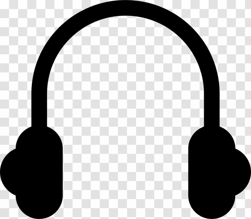 Headphones - Black And White - Headset Transparent PNG