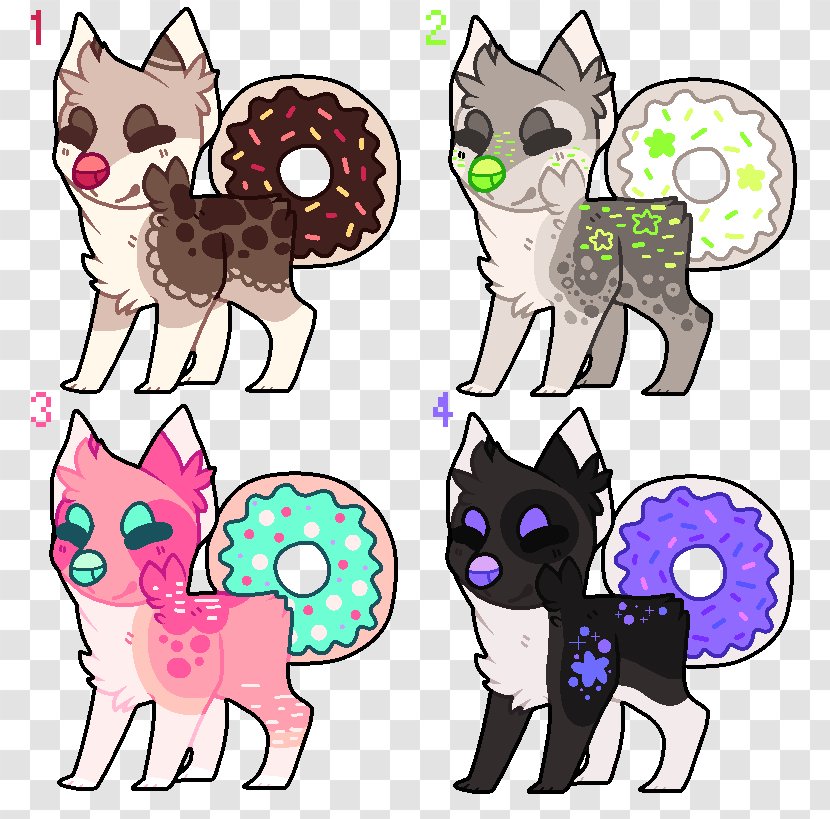 Whiskers Kitten Dog Clip Art - Cartoon - If You Give A Donut Transparent PNG