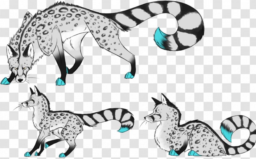 Animal Cartoon - Cat - Line Art Tail Transparent PNG