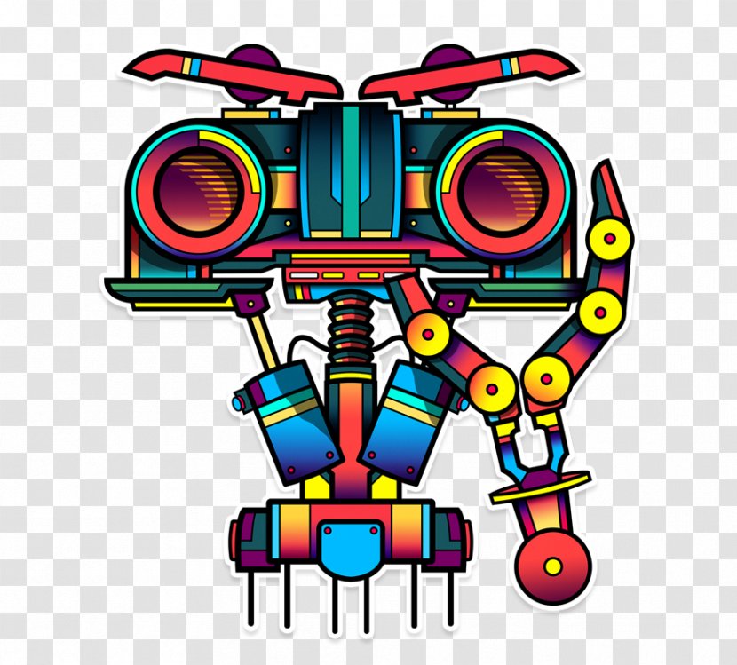 Johnny 5 Digital Illustration Design Short Circuit - Robot Transparent PNG