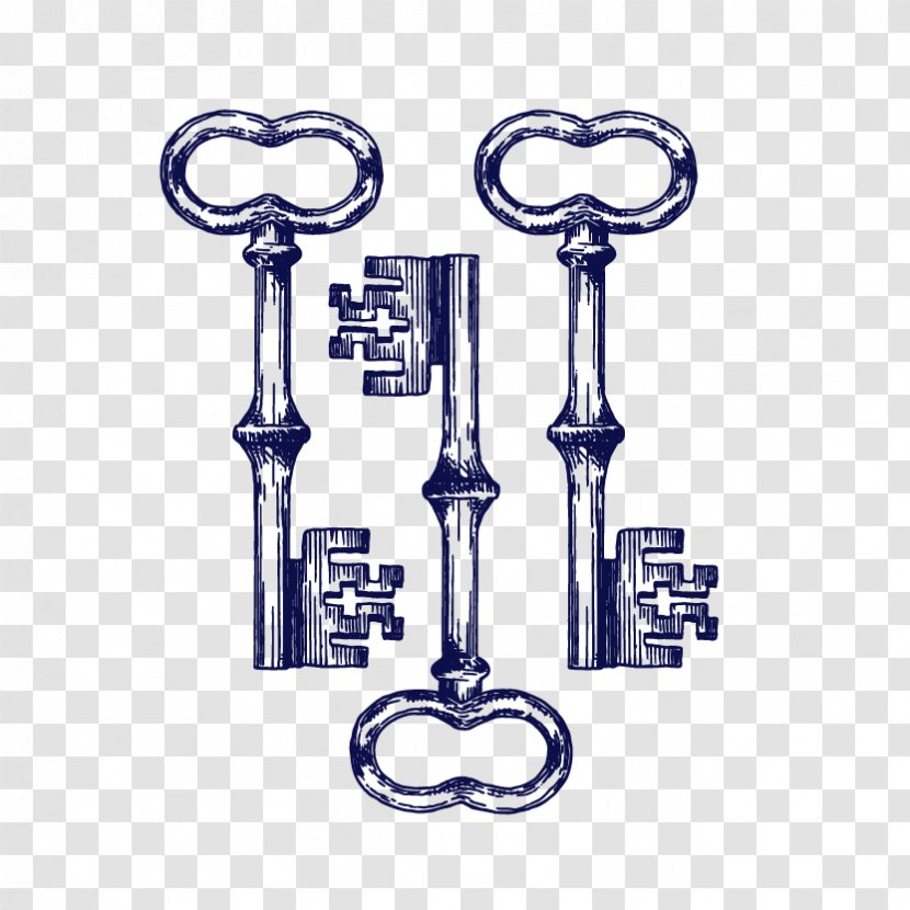 Padlock Body Jewellery Line Font - Key Chains Transparent PNG