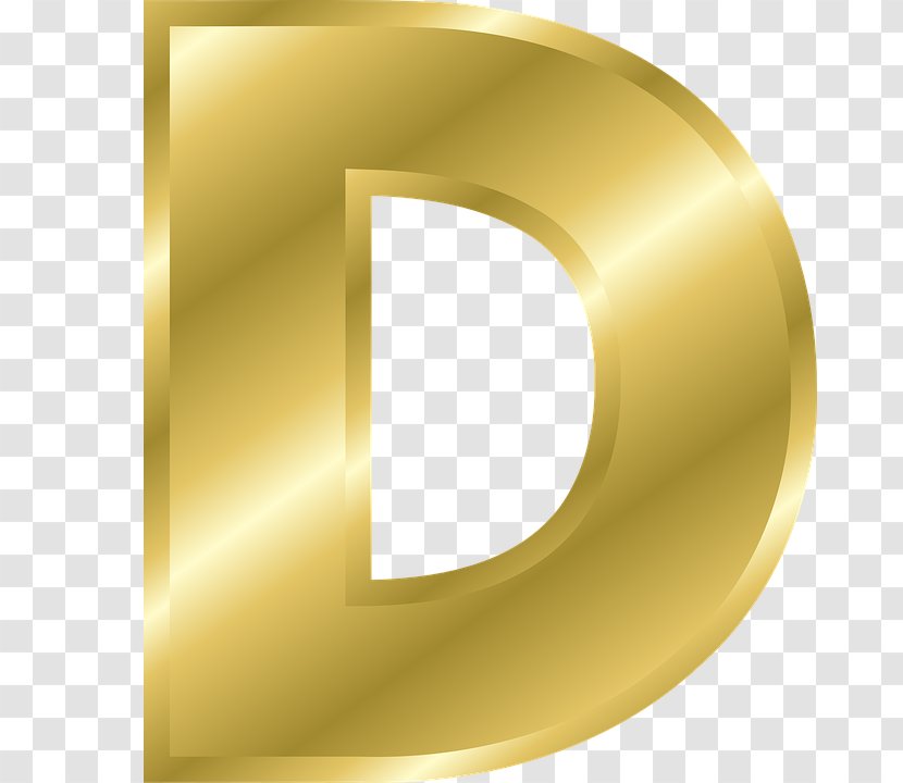 Letter Case Alphabet Initial Clip Art - Brass - D Transparent PNG