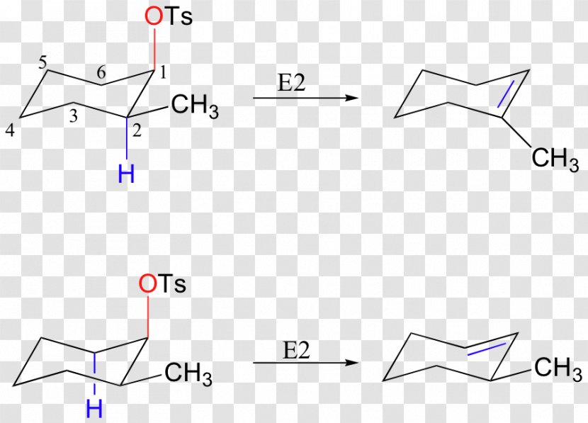 Tosyl Elimination Reaction Transition State Conformational Isomerism Cyclohexane Conformation - Geometry - Eclipsed Transparent PNG