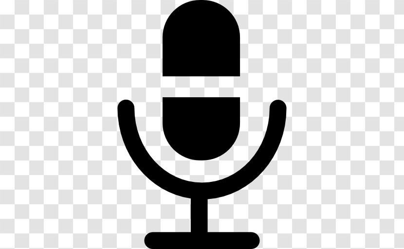 Microphone Line Font - Black And White Transparent PNG