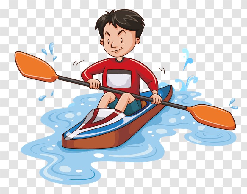 Vector Graphics Rafting Kayaking Stock Illustration - Canoeing - Adrift Cartoon Transparent PNG