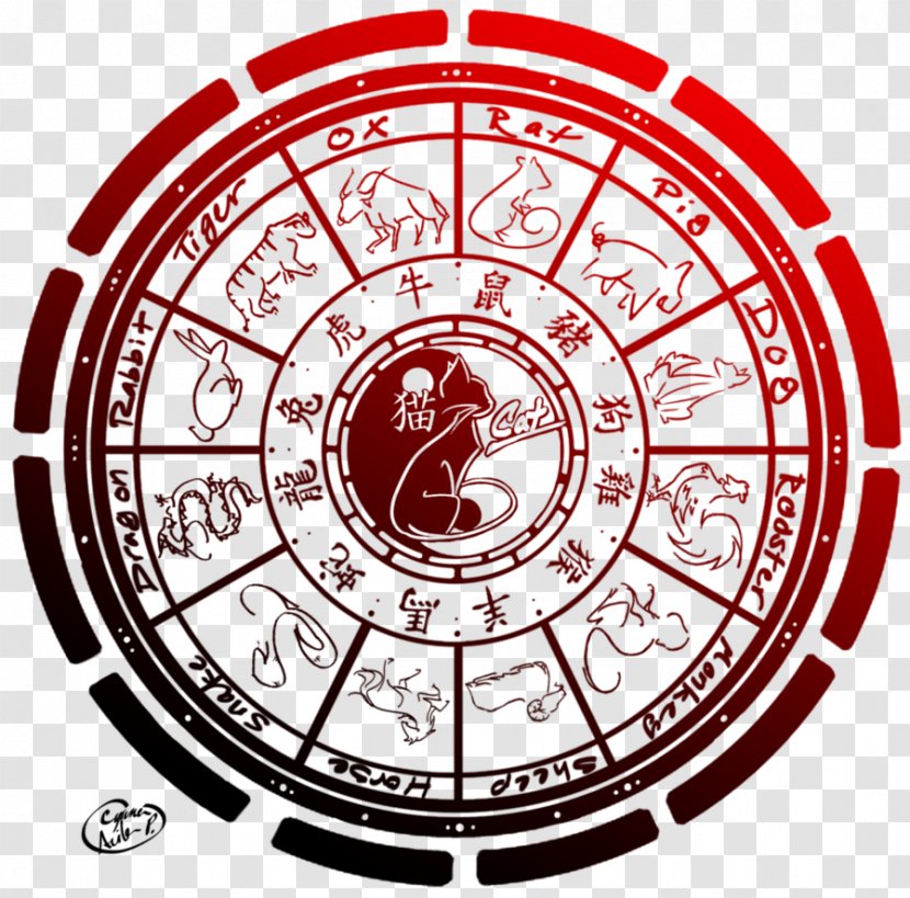 Rose Window Stained Glass Kirkland - Clock - The Chinese Zodiac Transparent PNG