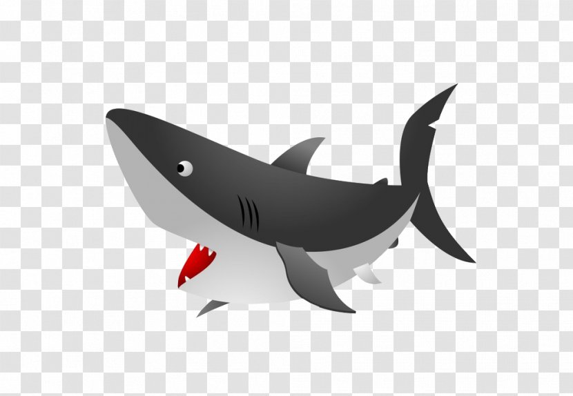 Shark Cartoon Animal Clip Art - Marine Mammal Transparent PNG