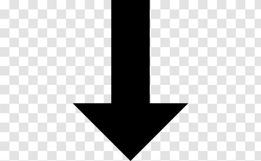 Down Arrow - Black - Symbol Transparent PNG