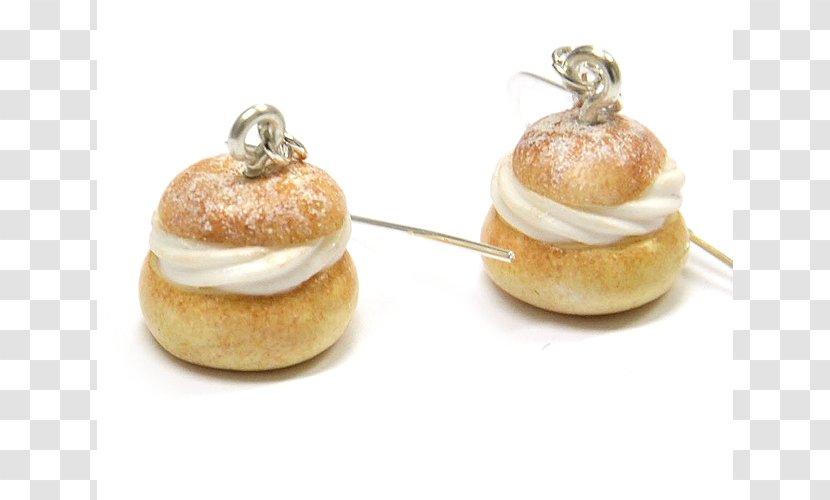 Semla Pastry Earring Dessert Food - Swedish Krona - Bohem Transparent PNG