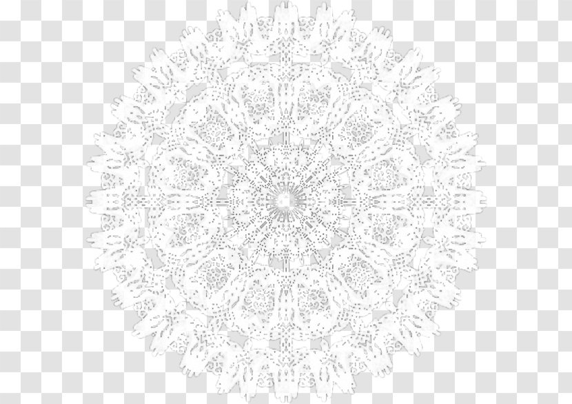 White Circle Symmetry Pattern - Black And Transparent PNG