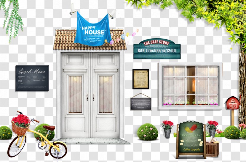 House Illustration - World Wide Web - Bicycles And Housing Construction Transparent PNG