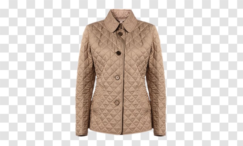 Jacket Beige - Brown - Light Khaki Lady Diamond Quilted Transparent PNG