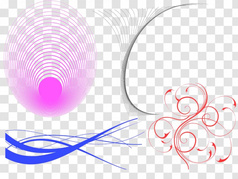 Curve Circle Graphic Design - Pink - Line Transparent PNG