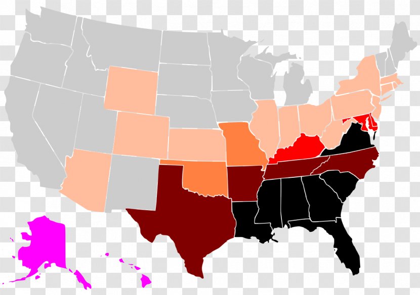 Southern United States Sun Belt African American Service Insurance - Us State - Territory Transparent PNG